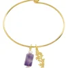 Bracciale Rigido Bambù Viola