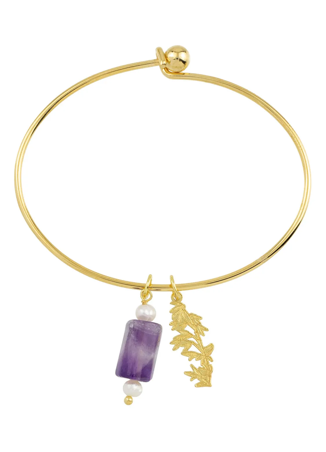 Bracciale Rigido Bambù Viola