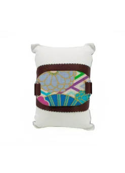Bracciale Tessuto Kimono Marrone