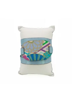 Bracciale Tessuto Kimono Celeste