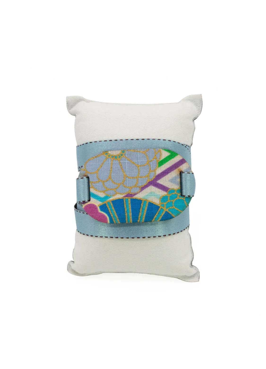 Bracciale Tessuto Kimono Celeste