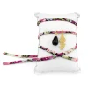 Bracciale/collana Tessuto Fiori Bambù Nero