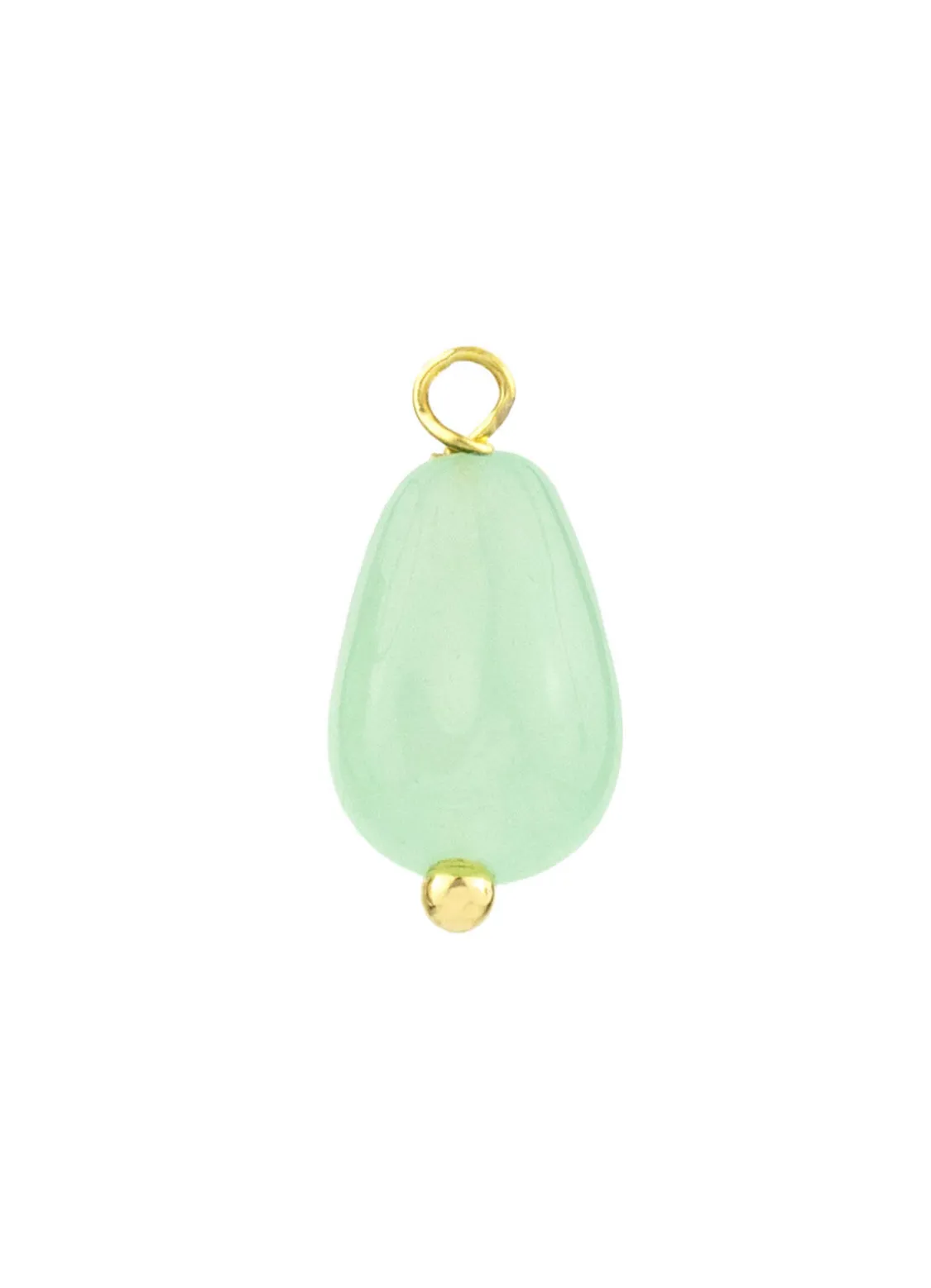 Charm Goccia Piccola Verde Giada