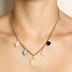 Collana Cuore Elementi Rubino