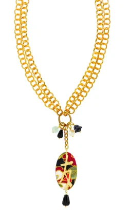 Collana Doppia Amicizia Nero