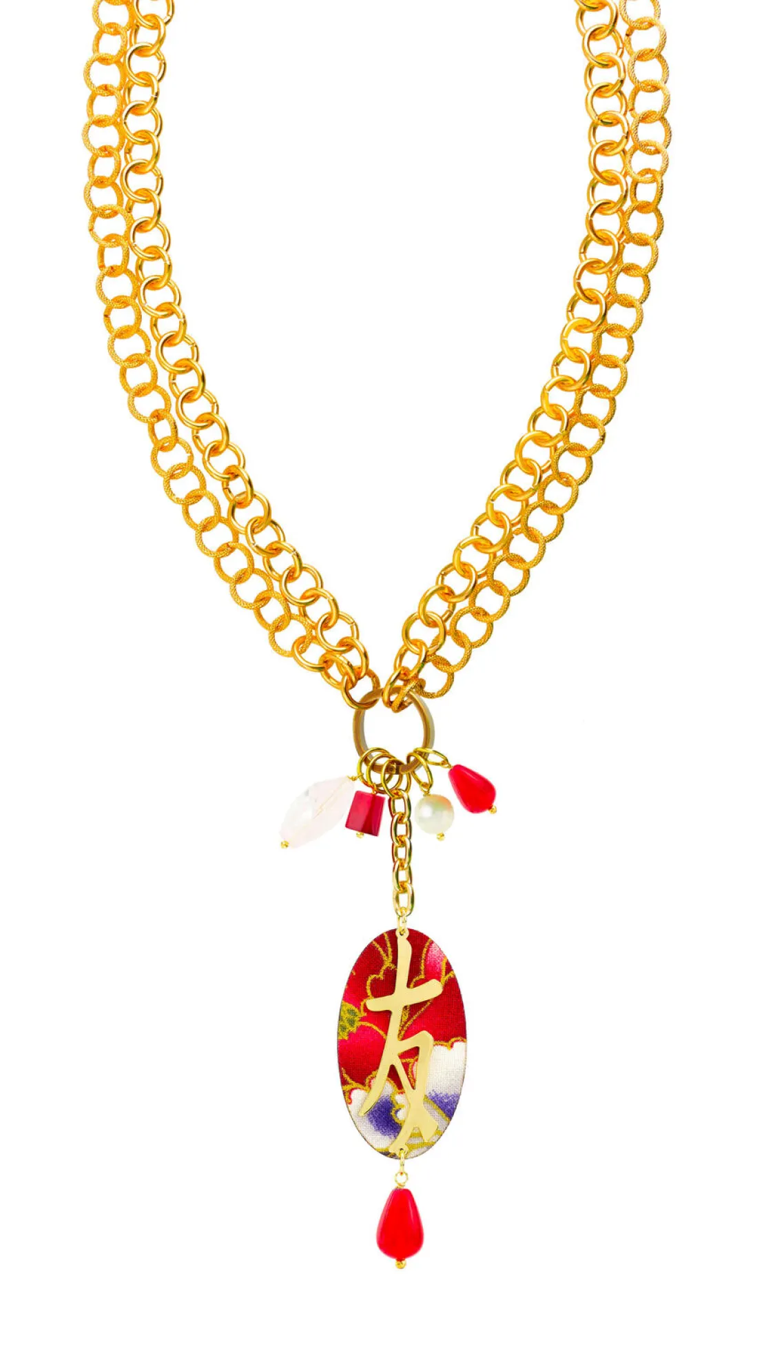 Collana Doppia Amicizia Rubino