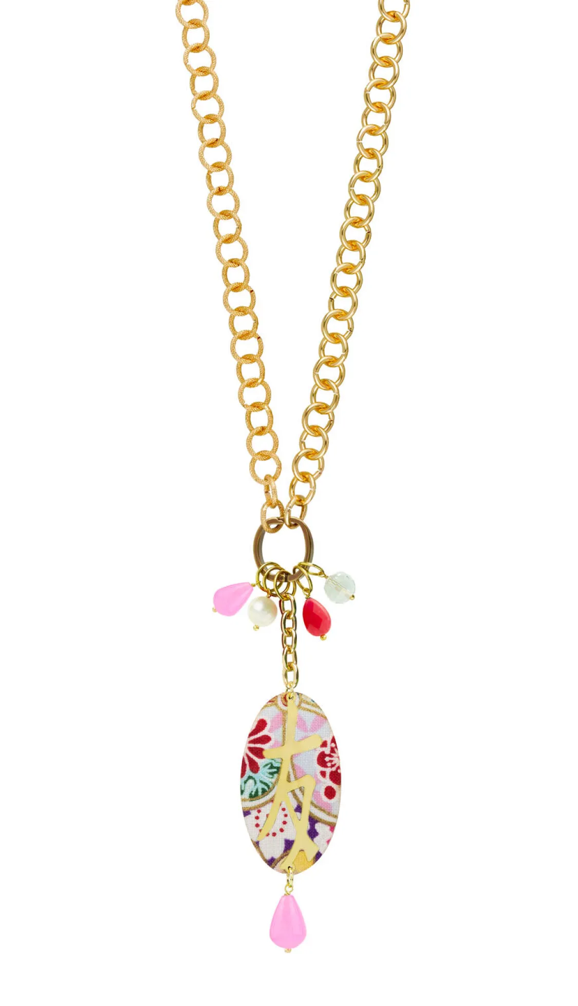 Collana Doppia Amicizia Rosa Fluo