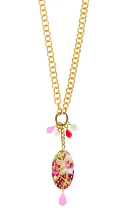 Collana Doppia Amore Rosa Fluo