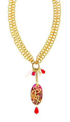 Collana Doppia Amore Rubino