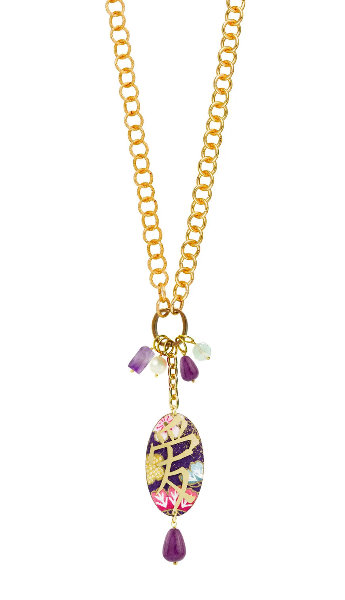 Collana Doppia Amore Viola
