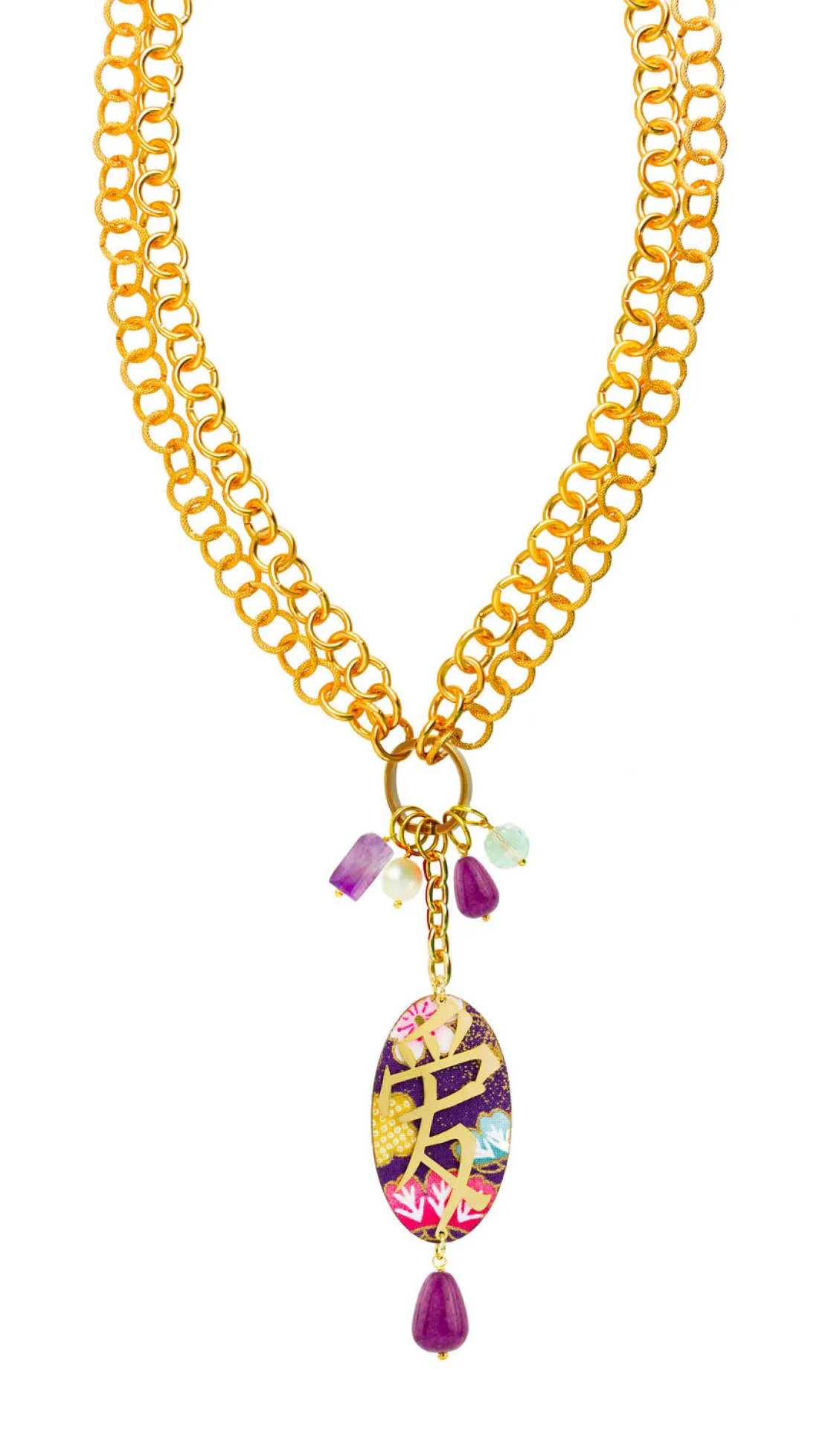 Collana Doppia Amore Viola