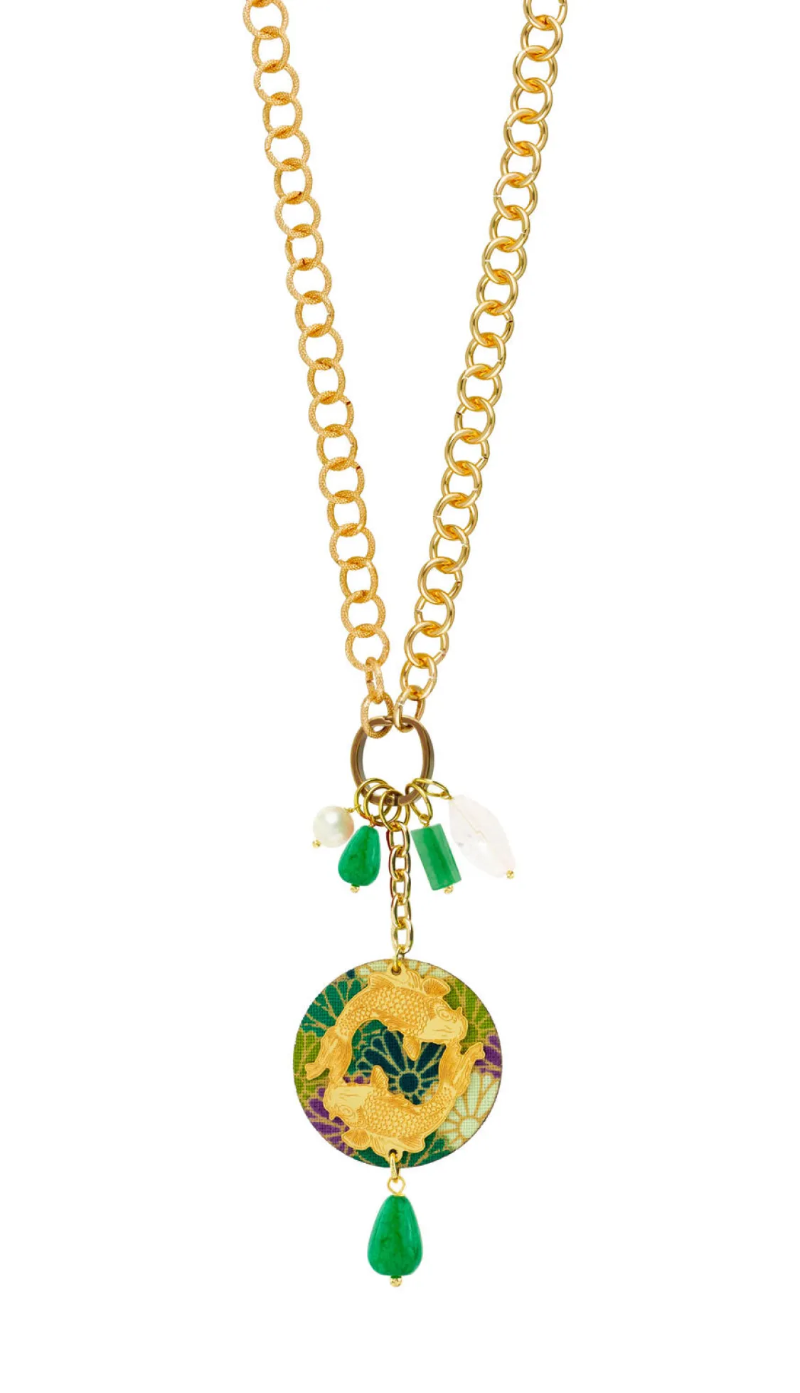 Collana Doppia Carpe Verde