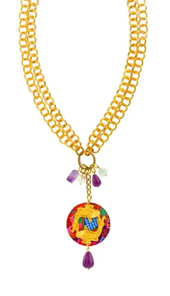 Collana Doppia Carpe Viola