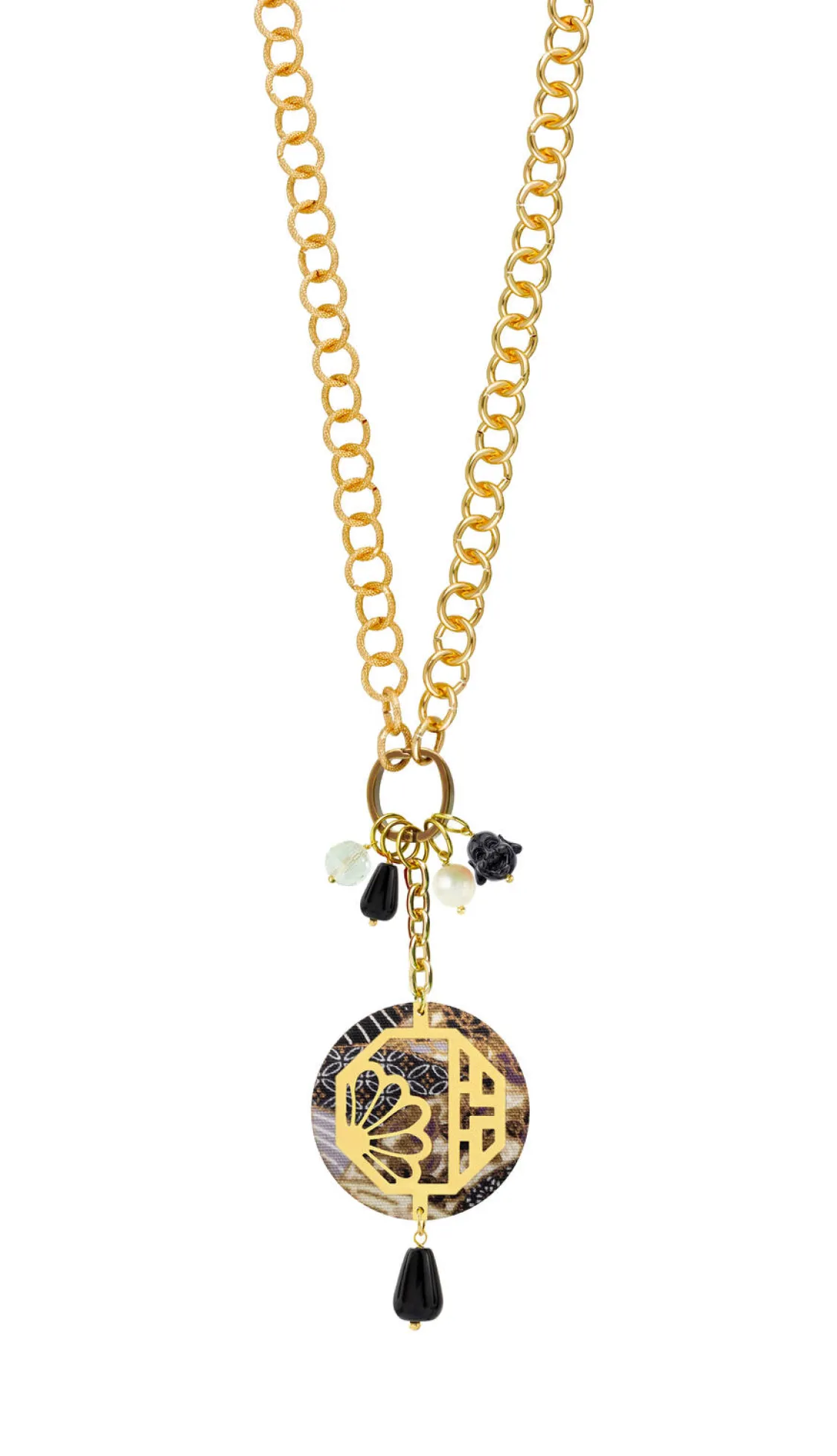 Collana Doppia Fiore Nero