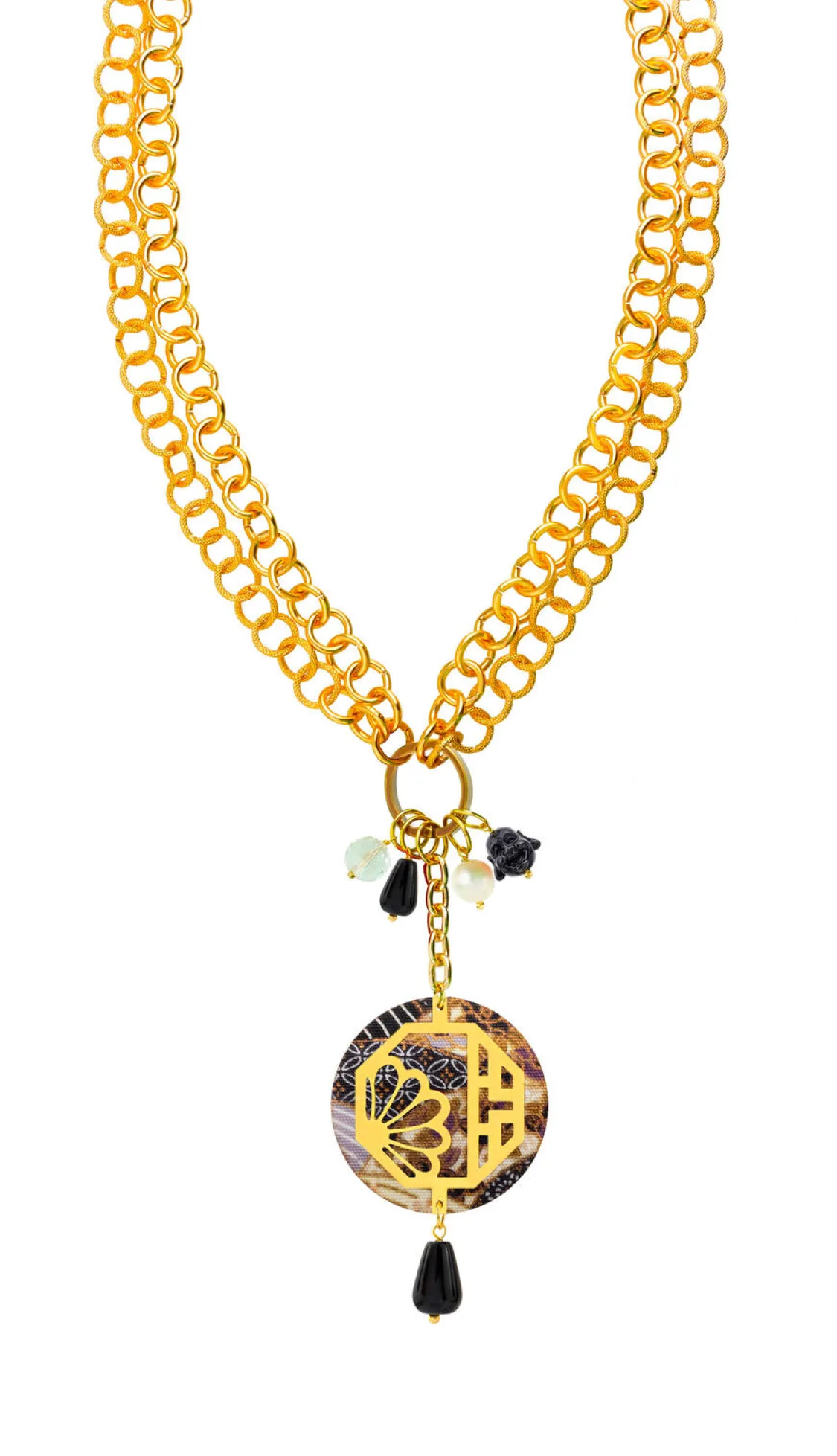 Collana Doppia Fiore Nero