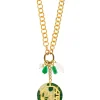 Collana Doppia Fiore Verde