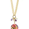 Collana Doppia Fiore Viola