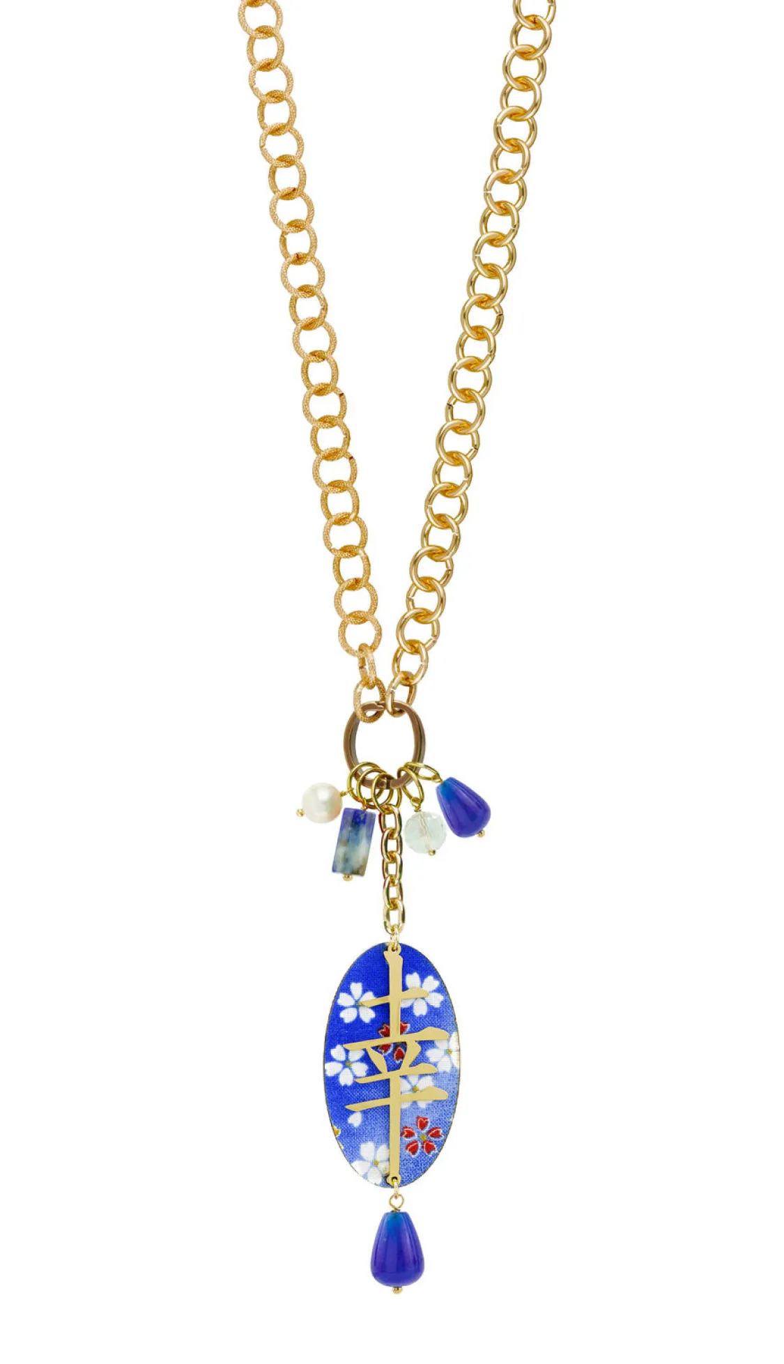 Collana Doppia Fortuna Blu