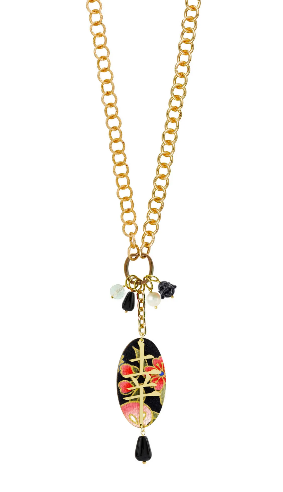 Collana Doppia Fortuna Nero