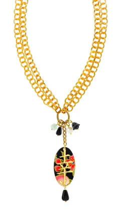 Collana Doppia Fortuna Nero