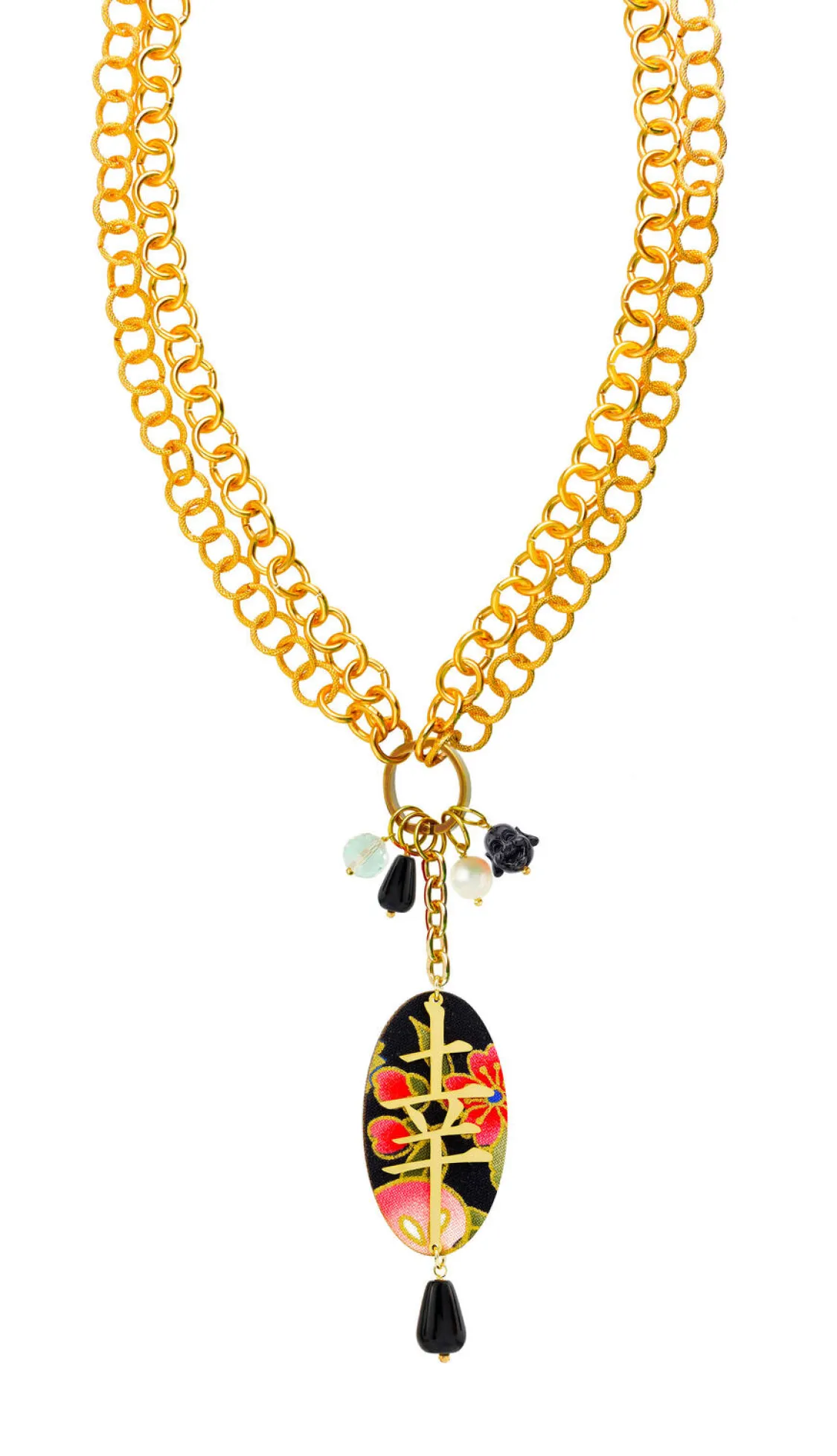 Collana Doppia Fortuna Nero