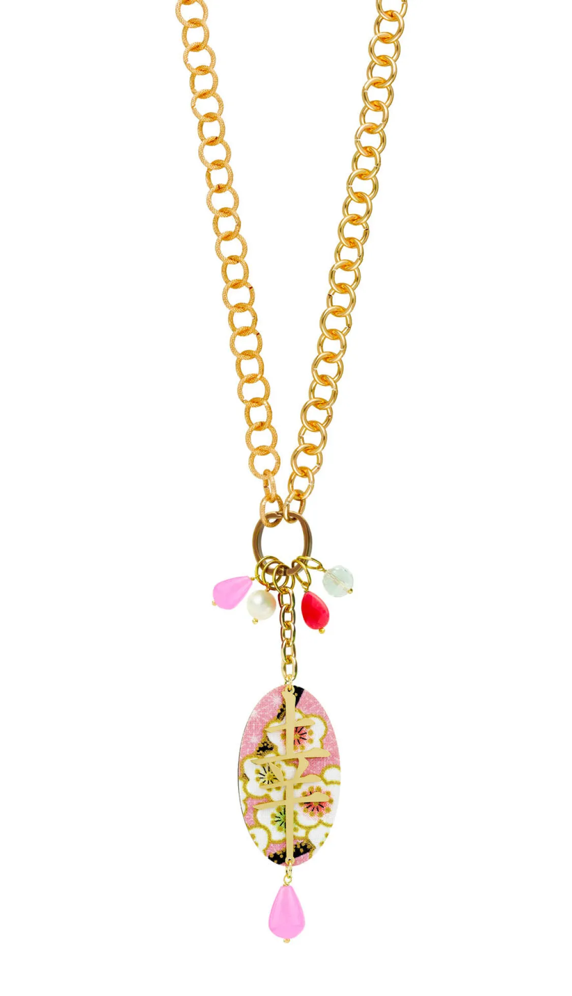 Collana Doppia Fortuna Rosa Fluo