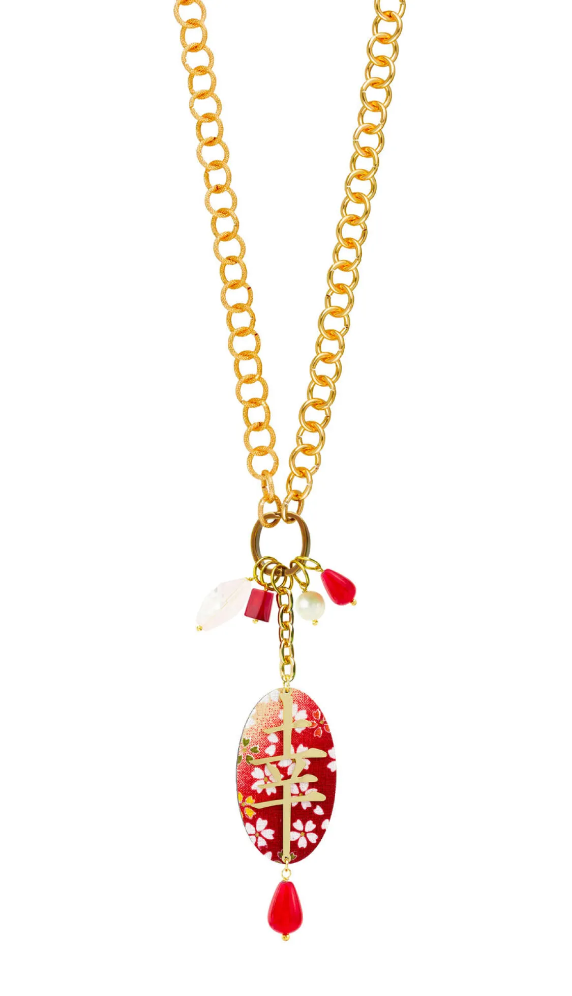 Collana Doppia Fortuna Rubino