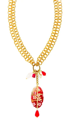 Collana Doppia Fortuna Rubino