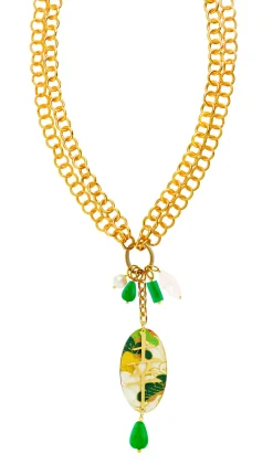 Collana Doppia Fortuna Verde