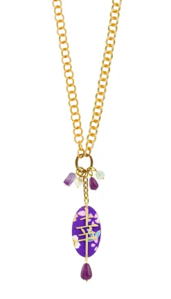 Collana Doppia Fortuna Viola