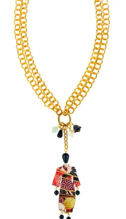 Collana Doppia Kimono Nero