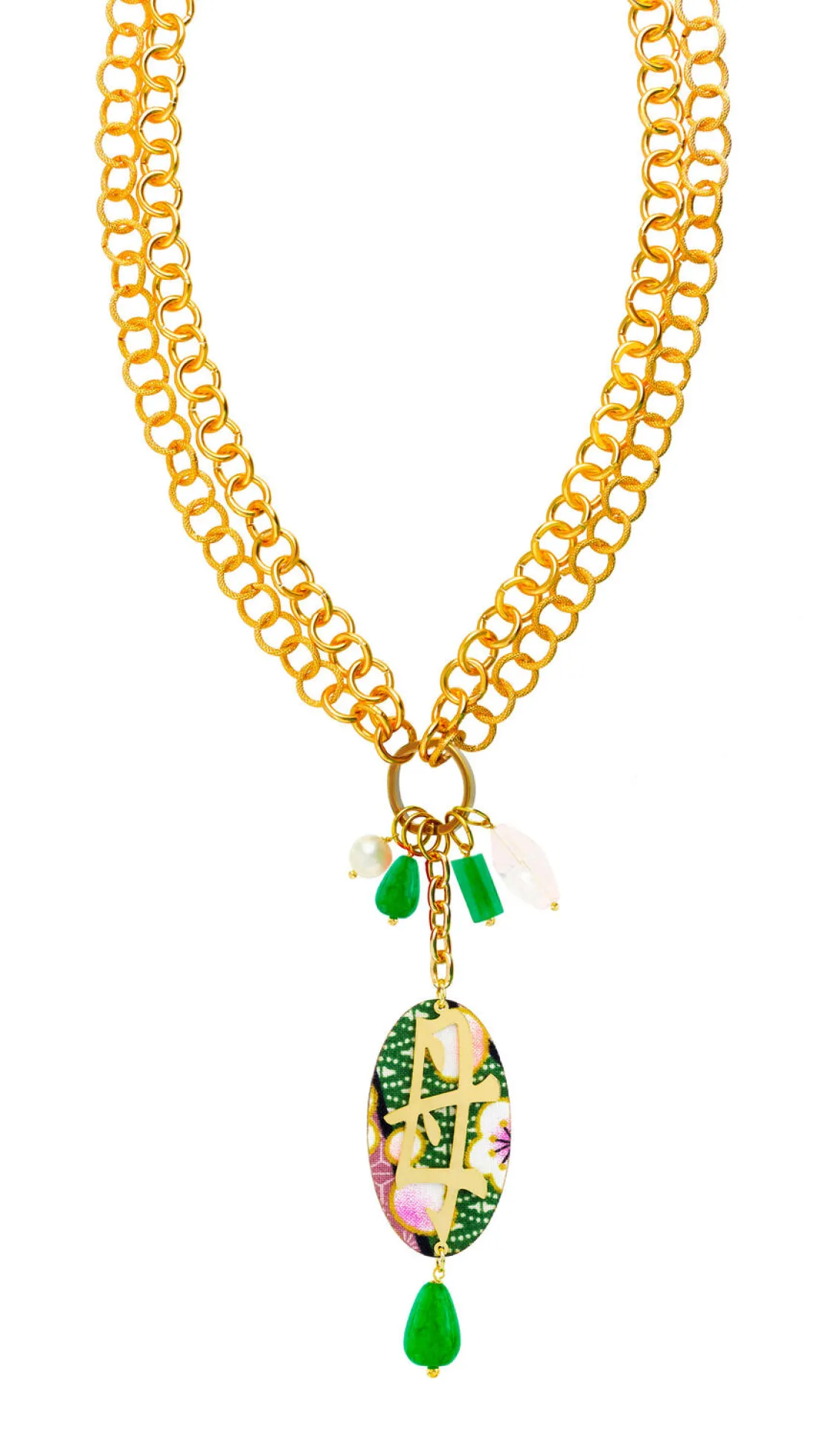 Collana Doppia Mamma Verde
