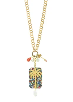 Collana Doppia Palma Fiore Trasparente