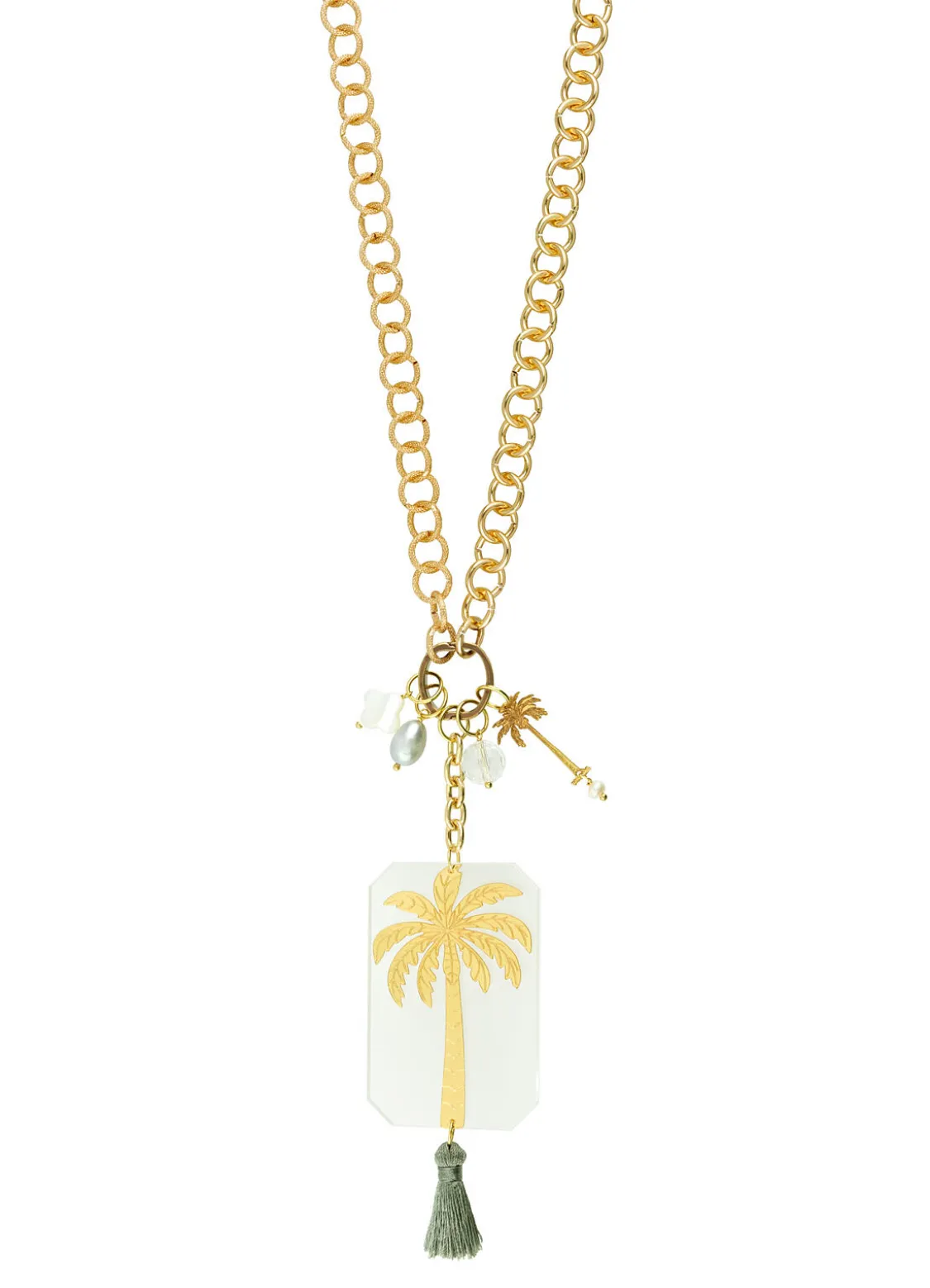 Collana Doppia Palma Plexiglass Trasparente