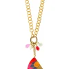 Collana Doppia Rosa Fluo