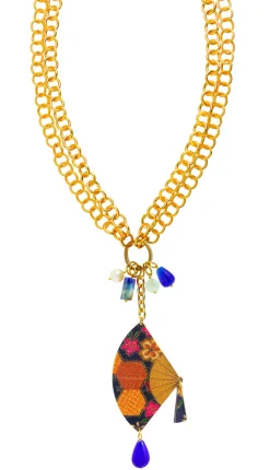 Collana Doppia Ventaglio Blu