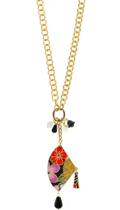 Collana Doppia Ventaglio Nero