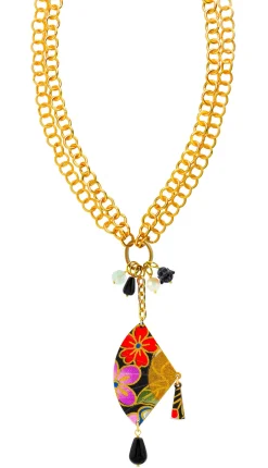 Collana Doppia Ventaglio Nero
