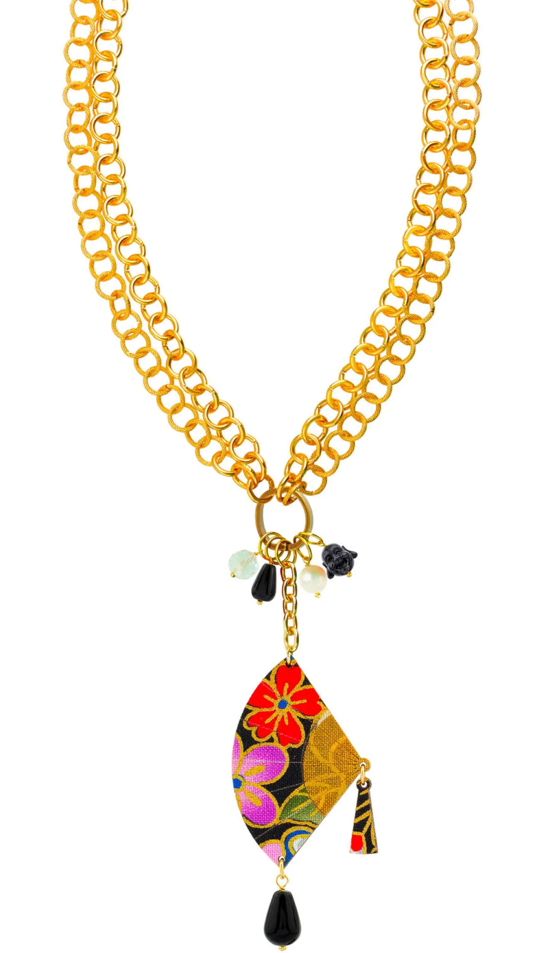 Collana Doppia Ventaglio Nero
