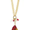 Collana Doppia Ventaglio Rubino