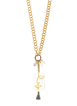 Collana Doppia Viso Plexi Trasparente