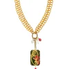 Collana Doppia Viso Rubino