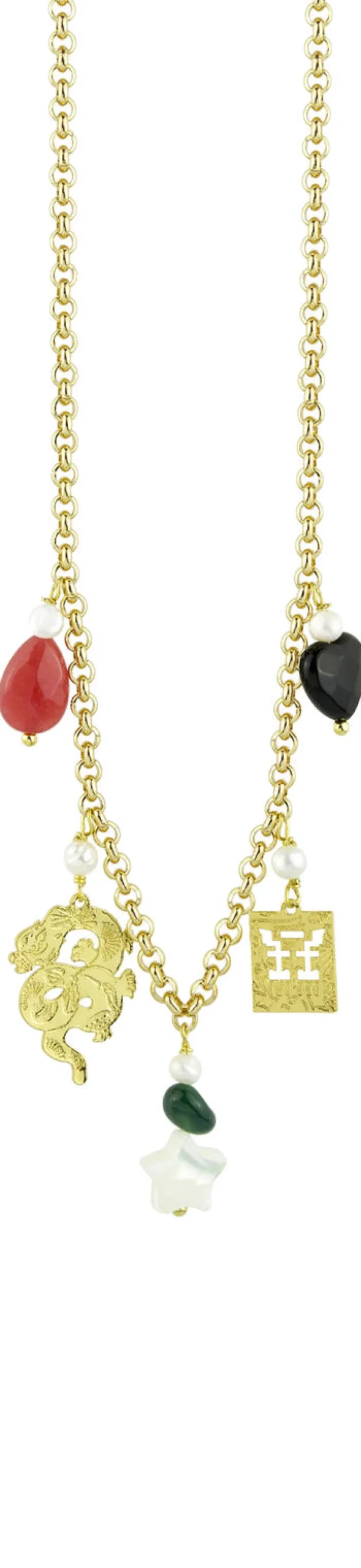 Collana Drago Elementi Colorati