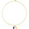 Collana Girocollo Rigida Bambù Viola