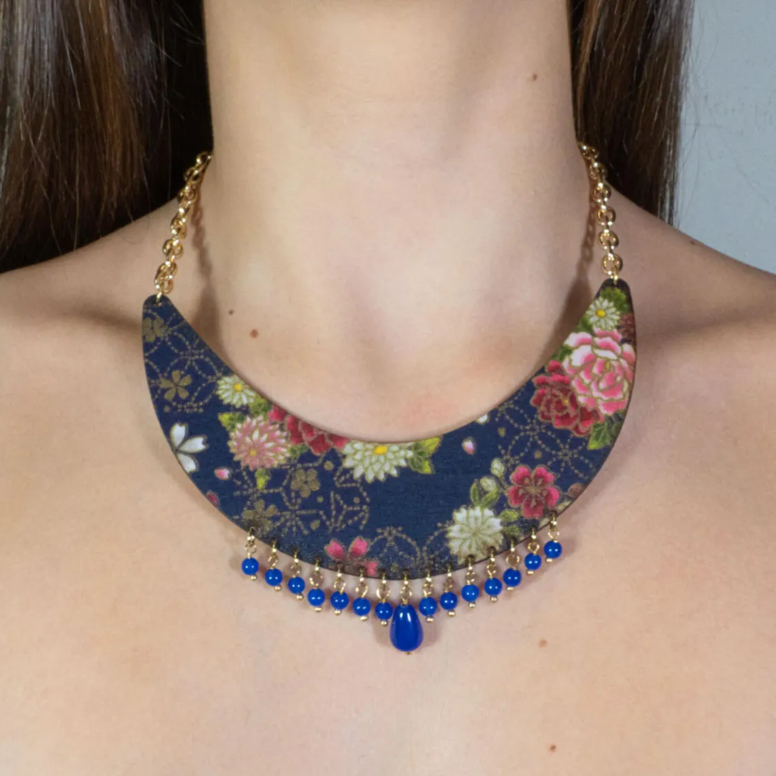 Collana Kimono Blu
