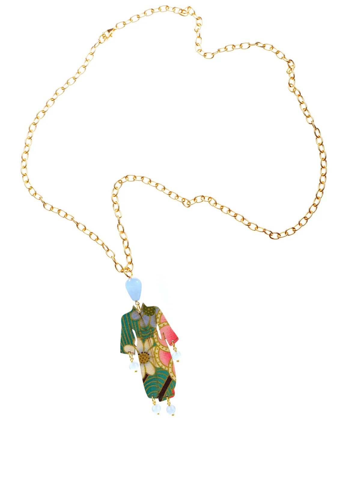 Collana Kimono Celeste