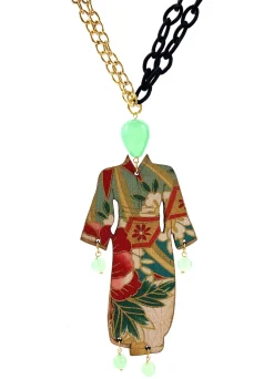 Collana Kimono Maxi Verde Giada