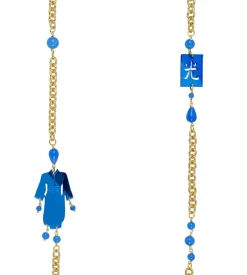 Collana Kimono Plexi Azzurro