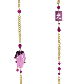 Collana Kimono Plexi Fucsia