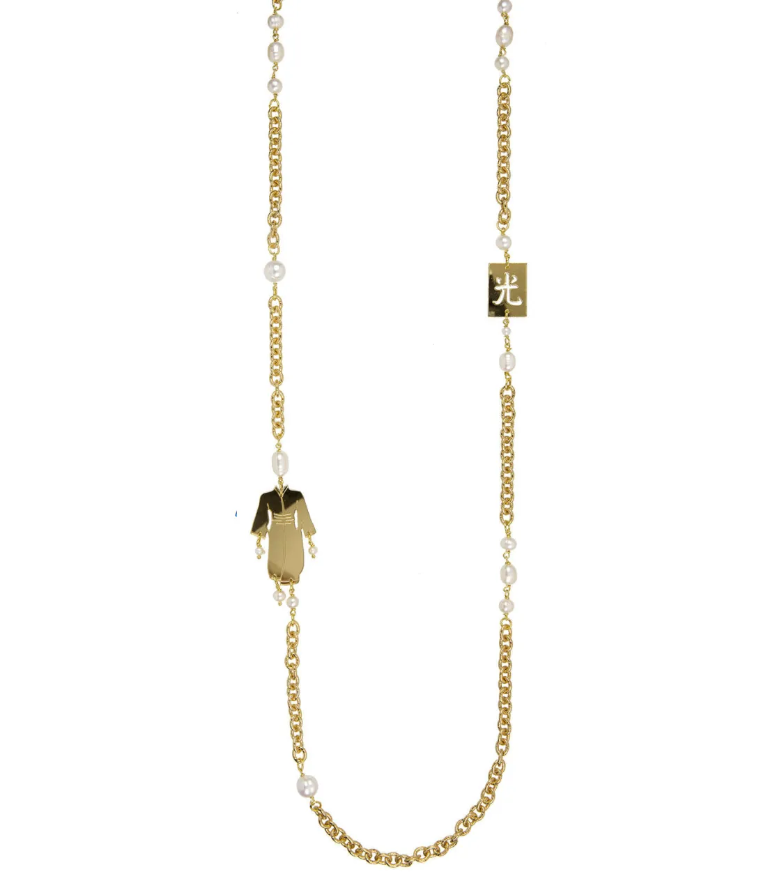 Collana Kimono Plexi Perla